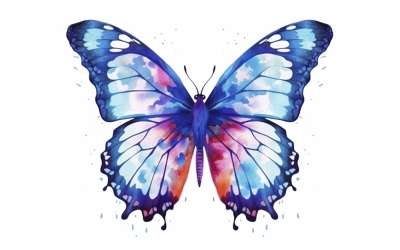 Butterfly No 10 Inspired by David Hockney