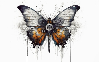 Cyberpunk Butterfly No 2