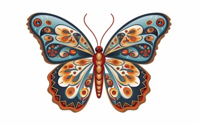 Butterfly No 13 Inspired by Diego Rivera