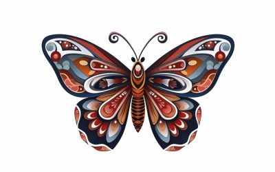 Butterfly No 11 Inspired by Diego Rivera