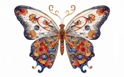 Butterfly No 14 Inspired by Sandro Botticelli