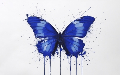 Butterfly No 18 Inspired by Yves Klein Inspired by Yves Klein
