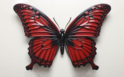 Red Butterfly No 30 Inspired by Jeff Koons